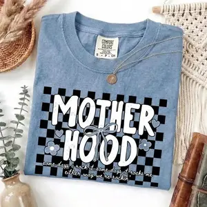 Retro Motherhood Comfort Colors Shirt, Trendy Mama Shirt, Mom Life Tee, Oversized Graphic Mom T-Shirt, Cool Mom Club Shirt, Mother’s Day Gift