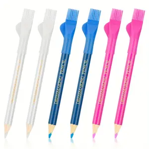 6-Piece Tailor Chalk Set with Brush, Water-Soluble Sewing Marking Pencils, Ideal for Sewing Projects and Clothing Making, Sewing Kit, Sewing Tools