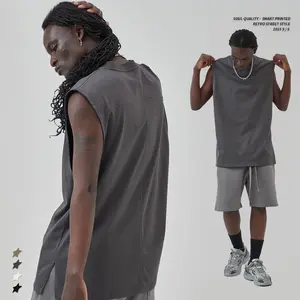 Men's Polo 2023 Spring/Summer New Trendy Brand Split Sports Vest Basketball Waistcoat Loose Vest Men