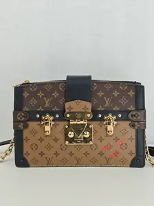 Pre-owned Monogram coated canvas Shoulder Bags Louis Vuitton Monogram Reverse Trunk Clutch Shoulder Bag