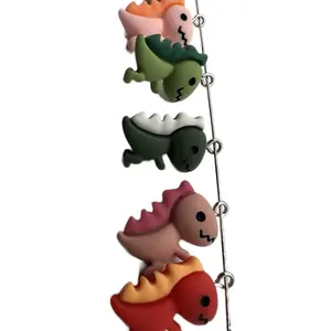 Dinosaur Pendant Bead Mix 60 Count for Jewelry Making Necklaces 15mm Assorted Colors Versatile Creative Expressions Animals