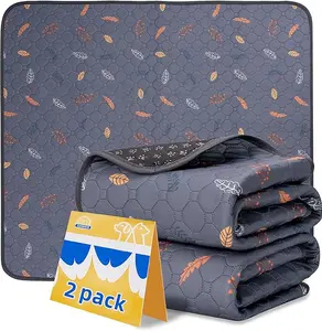 2-Pack Washable Pee Pads for Dogs - Thick Heavy Absorbency, Non-Slip & Waterproof Pet Training Pads