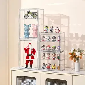 Transparent Wall-Mounted Collectible Display Storage Box, Home Organizer Case for Figures Figurines