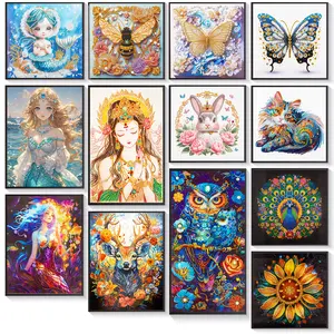 Special Shape Diamond Art Kits for Adults 5D Partial Round Drill Gem Art Paint by Diamonds Eco Canvas Acrylic-safe Drills Beginner Bead Art Kit for Home Decor