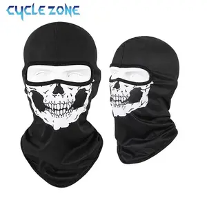 1/2/3/4/5PCS Bike Skull Print Balaclava Hat Motorcycle Full Face Mask Windproof Skiing Head Neck Hat Bicycle Protect Accessories