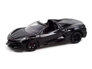 2020 Chevrolet Corvette C8 Convertible Black w/ Red Interior (Barrett-Jackson Scottsdale Edition) Series 8 Diecast 1:64 Model - Greenlight 37240D