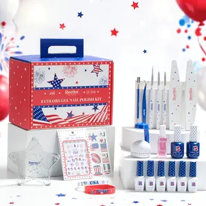 Beetles Independence Day Gift Box HEMA-Free Gel Polish Manicure Kit, Gel Nail Polish Starter Kit DIY Nails Art Gift for girl Gift for woman gel x nails  salon nails at home Cutics Spring Nail Taste of Spring Summer Nail Vacation Nail 4th of July