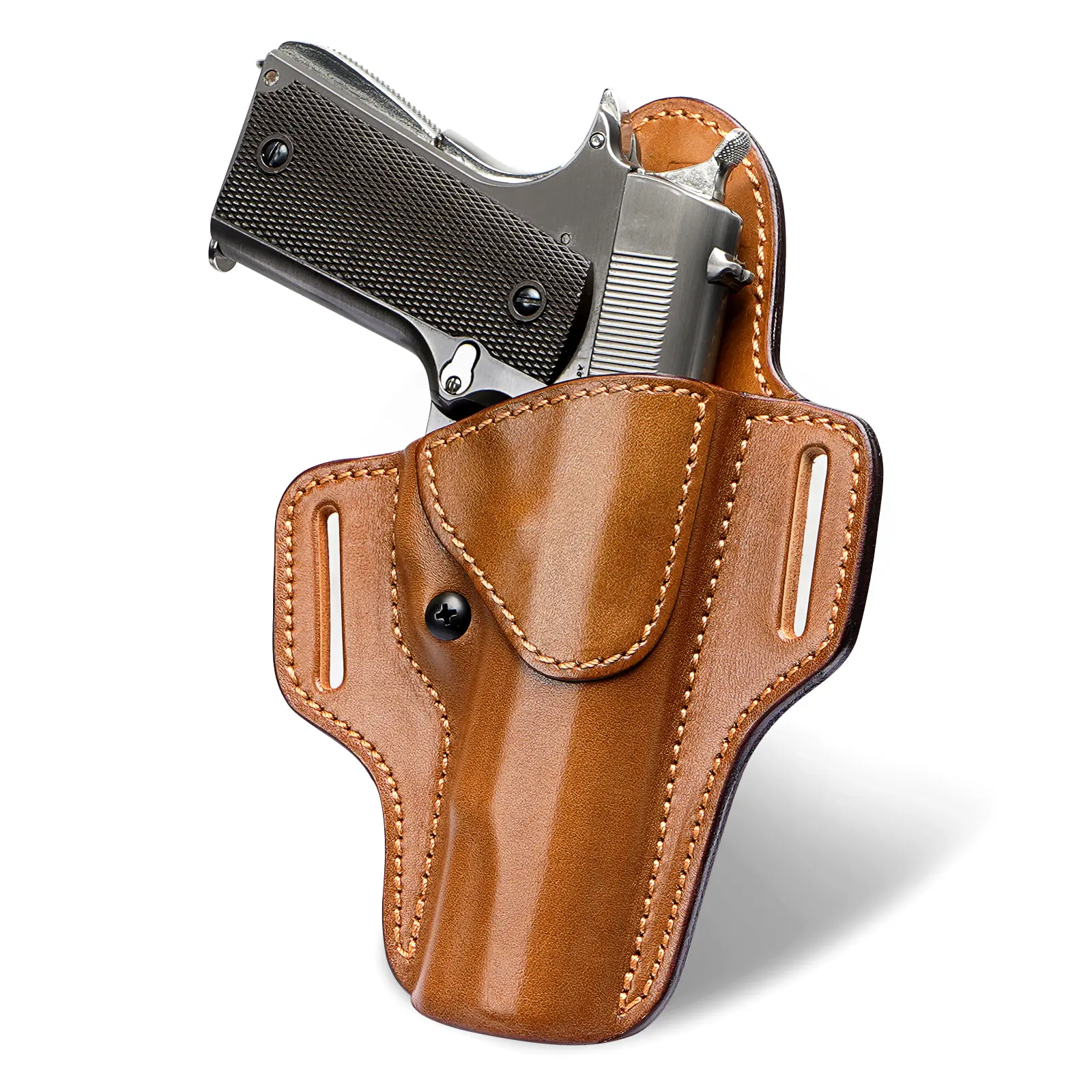 1911 Leather Holster,Premium Leather Handmade OWB Holster for Belts Fits All 1911 with 5" No Rail,Concealed Carry -Right Hand Draw, competition,dealsforyoudays