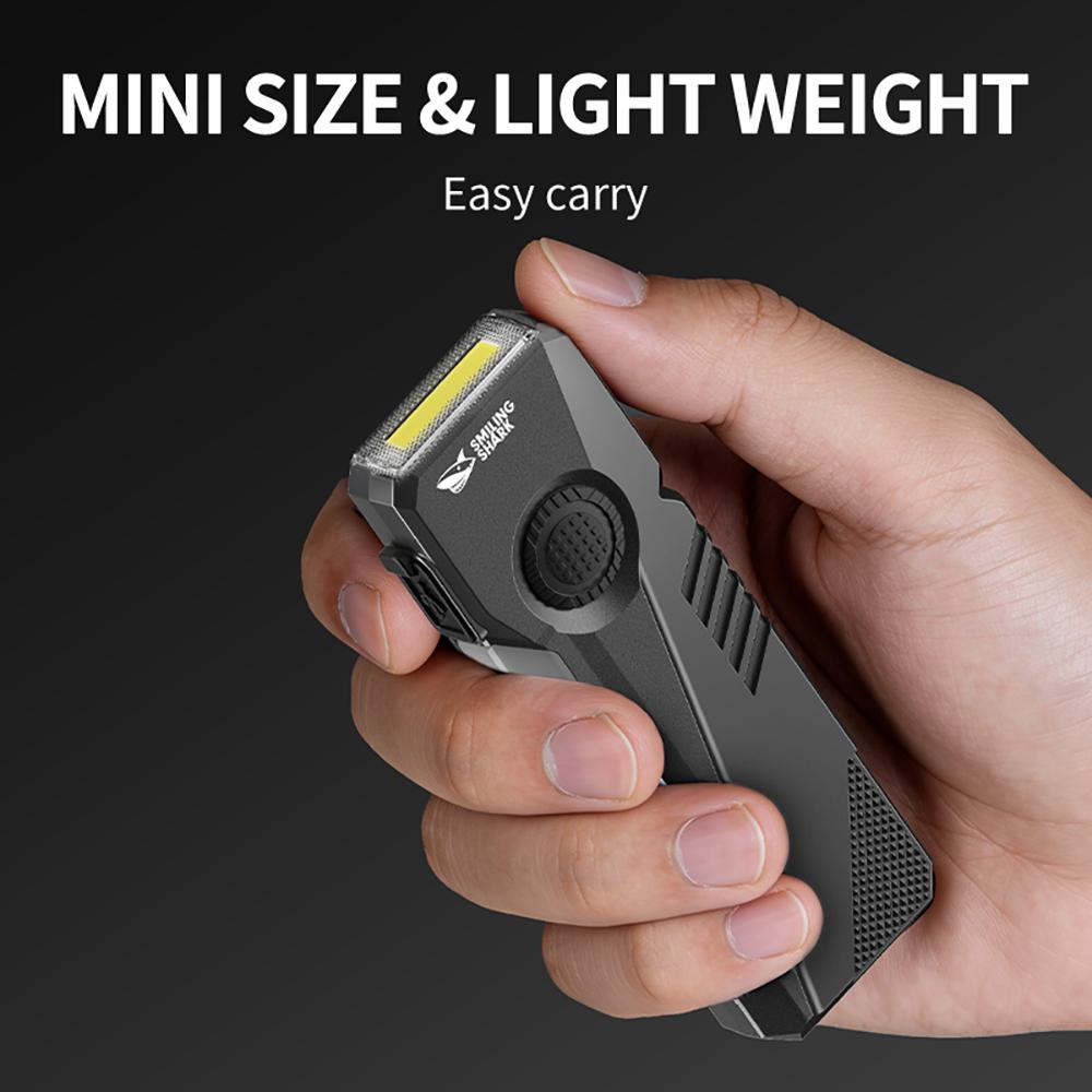 SmilingShark Compact Portable USB Rechargeable LED Flashlight - SD-5471, 650mAh, Small Form, Magnetic Base, 6 Modes, Type-C Charging, Outdoor Camping & Hiking Emergency Light, Portable Flashlight, Usb Rechargeable Flashlight SmilingShark Compact Portable USB Rechargeable LED Flashlight - SD-5471, 650mAh, Small Form, Magnetic Base, 6 Modes, Type-C Charging, Outdoor Camping & Hiking Emergency Light, Portable Flashlight, Usb Rechargeable Flashlight