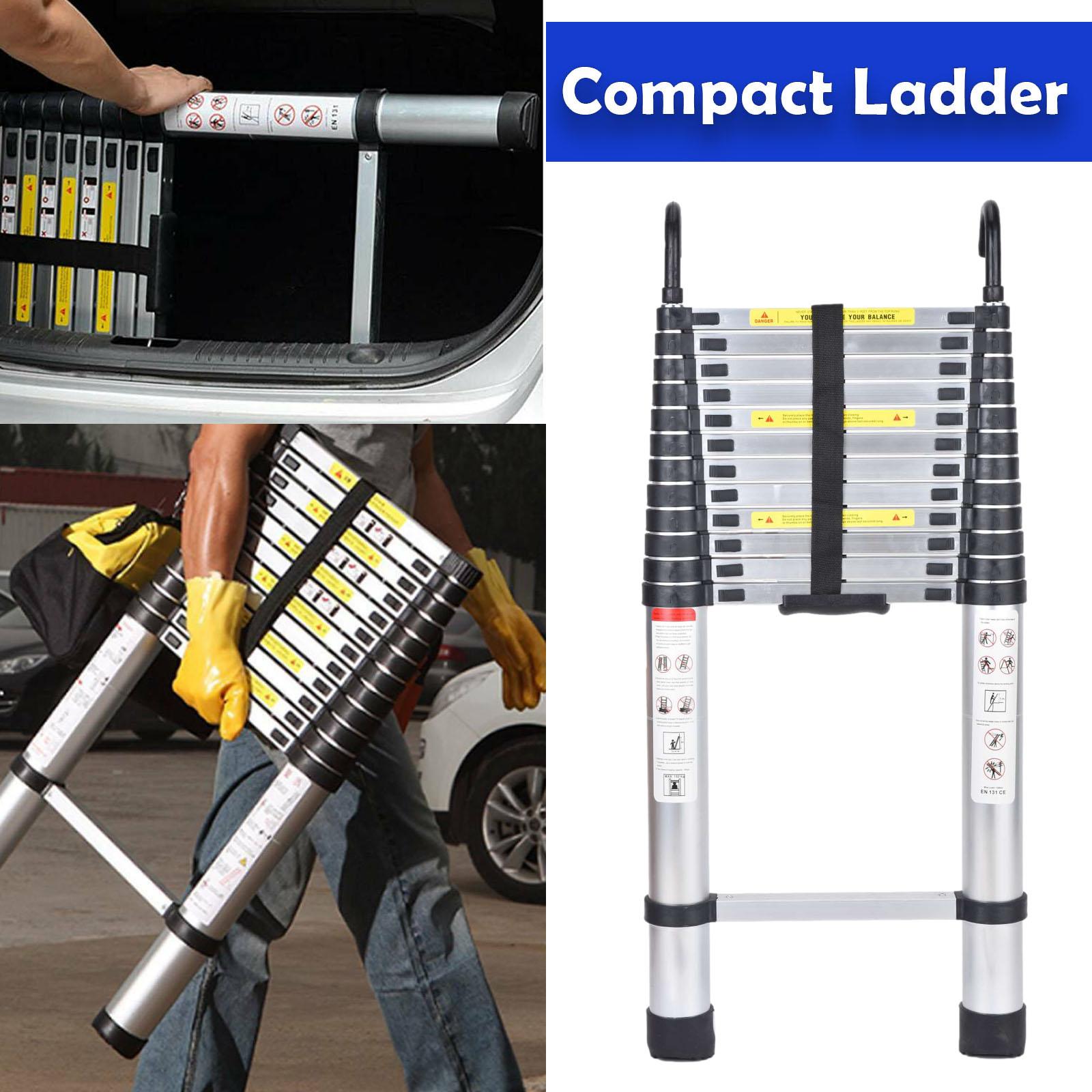 20.6 ft Telescoping Ladder with Non-Slip Design, Portable Collapsible Ladder for Home, RV Attic, and Outdoor Use