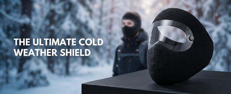 Buy One Get One Winter Windproof Face Mask with Detachable Goggles, Thick Fleece-Lined Full Face Balaclava for Men & Women, Cold Weather Protection for Cycling, Motorcycling, Skiing and Outdoor Sports (Pink, Black)