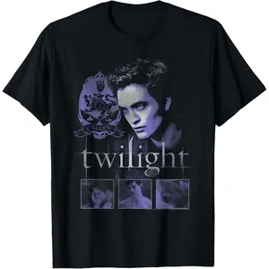 Men's Daily Short Sleeve Classic Top Twilight Edward and Icons T-Shirt