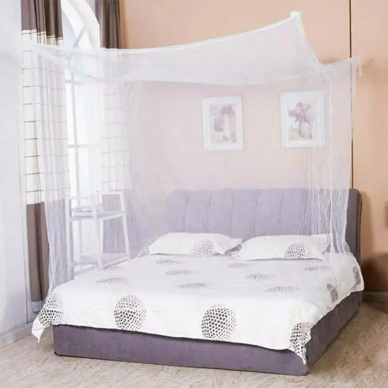 Summer Home Mosquito Nets 4 Corner Post Bed Canopy Net Double Bed Lightweight Fashion Bedding Mosquito Nets