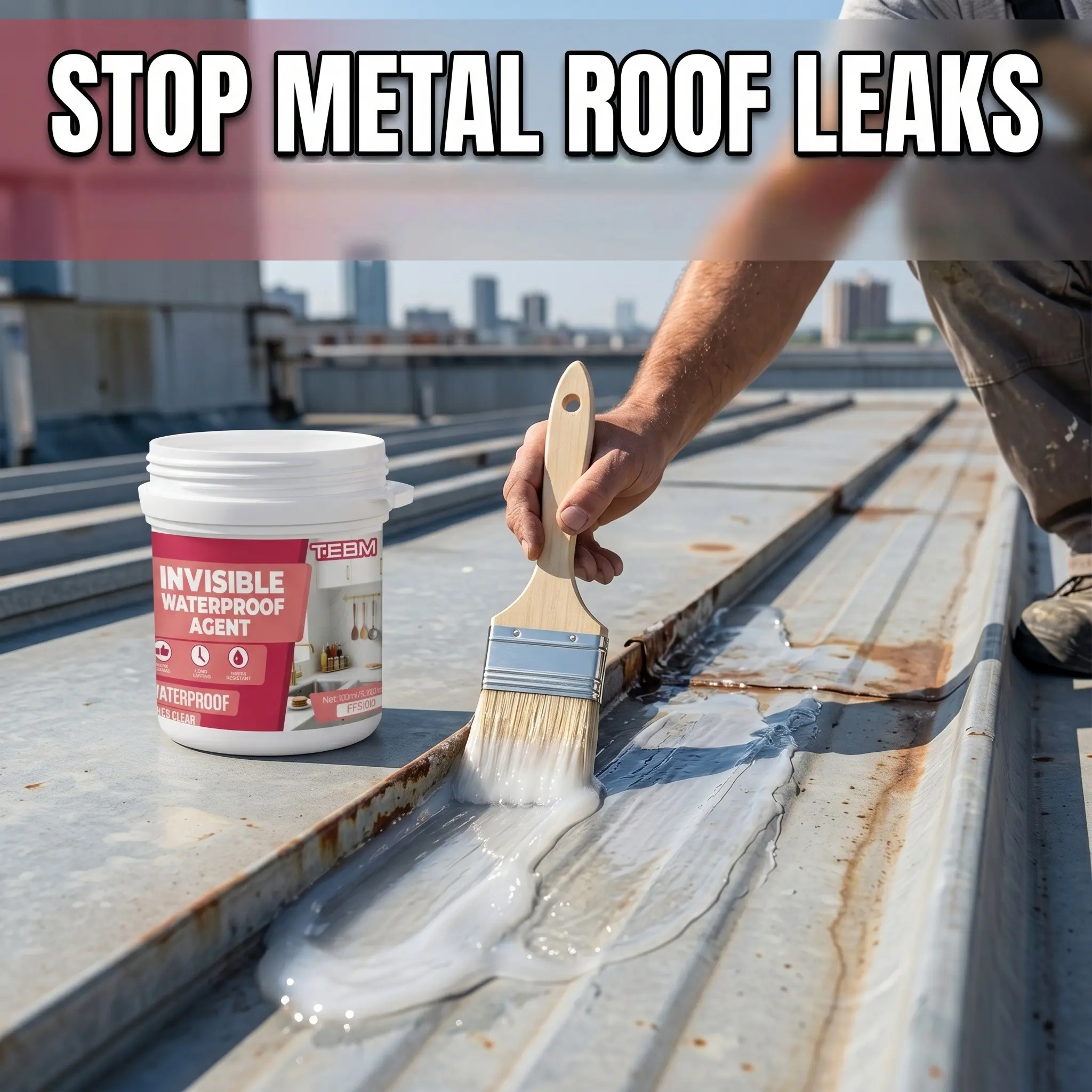 Invisible Waterproof Sealant, Super Strong Adhesive, Fast Drying, Transparent, No Yellowing, Ideal for Roof Cracks, Wall Leaks, Window Seals, Bathroom Tiles