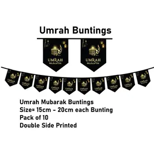 Umrah Mubarak Wall Decorations Bunting