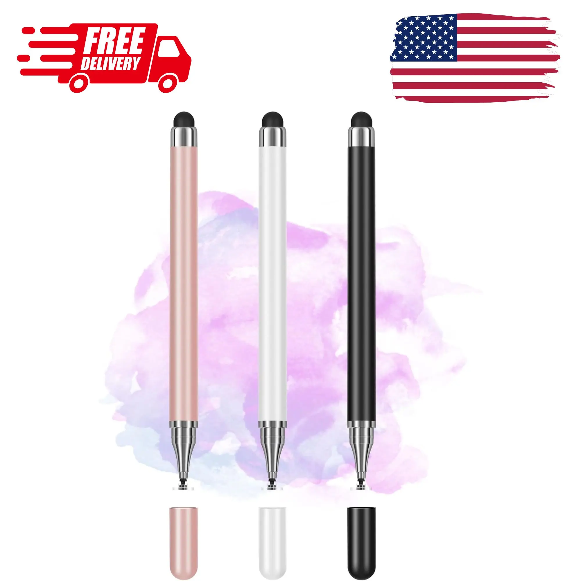 3-Pack Tablets Stylus Pen for All Touchscreen with Precision Disc Tip