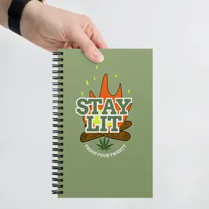 Troop Four Twenty - Stay Lit Spiral Notebook - Cannabis Themed Novelty Gift 140 dotted bullet journals