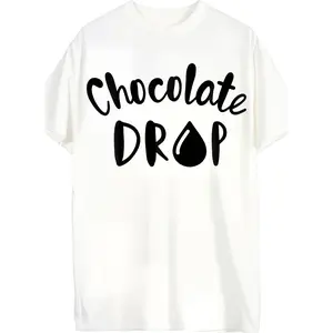 GGT Chocolate Drop Melanin Urban Love T-Shirt, Extra Large, Black, Super Soft And Breathable Fabric, Casual Wear, Short Sleeves, Regular Fit, All-Season, Perfect Gift for Casual Wear (3-13Y)