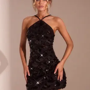 Elegant White Beaded Mini Dress With Thin Straps And Fringe Detail For Cocktail Party Evening Gala Event