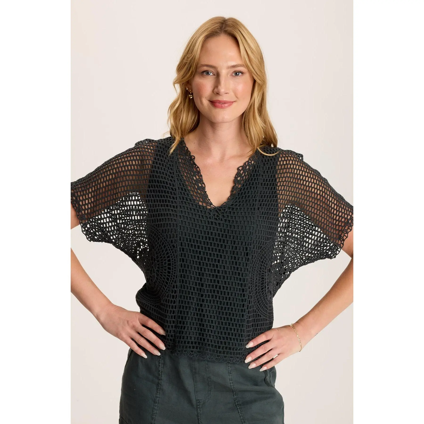 Centre Crochet Layered Top
