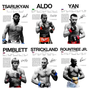 UFC Star Tough Guy Spirit Canvas Poster Langley  Pacquiao  Other Legendary Boxers Inspirational Quotes Decorative Painting Fighting Fan Bedroom Gym Personality Background Wall Decoration Mixed Martial Arts Poster