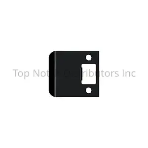 212 MAIN Extended Lip Strike Plate, 2.5 in. Lip Extension, Solid Brass Construction, Black Overall Finish