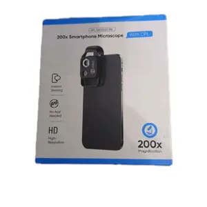 Apexel 200x Smartphone Microscope with CPL APM6002CBR HD High-Resolution Instant Sharing No App Needed Magnification 200x