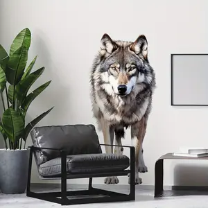 Wolf Totem Animal Art Sticker Wall Stickers Room Decoration Creative Self-Adhesive Paper, Suitable for Multiple Scenarios Such As Living Rooms, Bedrooms And Offices