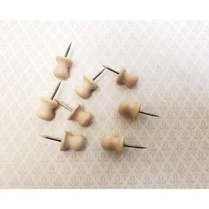 Wood Thumb Tacks Push Pins 8 Pieces Use for Dollhouse Miniature Furniture DIY