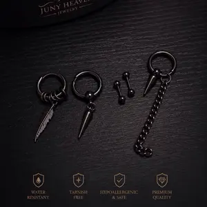 3 single side ears,and 1 set earrings