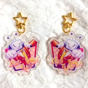 DELTARUNE Tenna Clear Acrylic Keychain, Tenna Cute Keyring Acrylic, Perfect Gift for Fans, Collectible Character Charms, Backpack & Bag Accessories