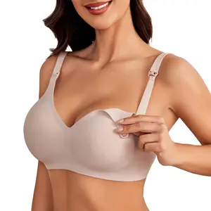 Women's Seamless Bras Nursing Bras for Breastfeeding Tshirt Everyday Bra
