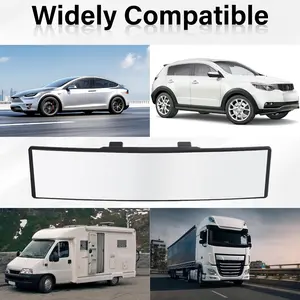 Car Rearview Mirror, 11.8 Inch Panoramic Wide Angle Anti-Glare, Clip on Auto Rear View Mirror, HD Clear Convex Surface, Car Interior Accessories Universal for SUV, Truck, Van, Vehicles