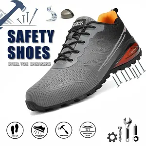 Men's Steel Toe Shoes Indestructible Work Safety Puncture-Proof Lightweight Composite Toe Sneakers Work Casual Fashion Comfortable  Indestructible Design Breathable Non Slip Durable Walking Footwear For All Seasons work shoe