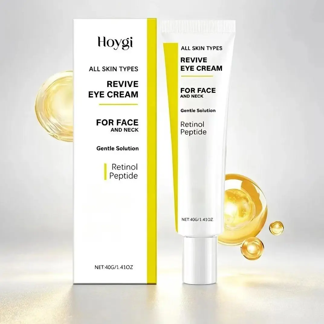 HOYGI Retinol & Peptide Firming Eye Care Cream (Travel Size, 40g) - Alcohol-Free, Quick-Absorbing, Lightweight Solid for Adults, Deep Hydration, Nourishing, All Skin Types, Dark Circle Hider, Eye Bag Repairer, Youthful Evening Radiance Booster, Eyes, Sing