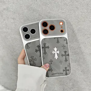 Inspiration Leather iPhone Case for iPhone 17/16/15/14/13 Pro Max/Pro/Plus Premium feel slim protection genuine metallic sheen · Embossed cross