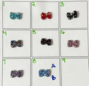 R103 (1PC)- Choose Your Color- 20MM High Quality Clay Rhinestone BOW Bead