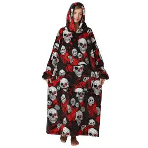 Oversized Blanket Hoodie, Super Soft Warm Fleece Hoodie Blanket, Comfortable Hooded Blanket With Giant Front Pocket，One Size Fits All Women Men Christmas Gift  Valentine's Day giftGift