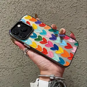 Vivid Love Pattern Phone Case Suitable for iPhone 17 17 Air 16 16 Pro Max 15 Pro 14 Plus 13 12 11 Pro Max iPhone X XR XS Max 8 7 Plus and Other Phones, Anti-Slip Durable Shockproof Phone Case, The First Choice for Various Holiday Gifts