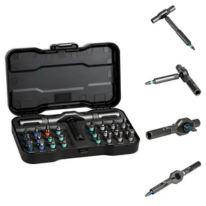 【TikTokShopHolidayHaul】 24 in 1 DlY Screwdriver Set,1 Set SwitchableScrewdriver Shape Magnetic Screwdriver Set,Compact and Portable Ratchet Screw0driver SetHome Repair Tool Box Gift for Thanksgiving,Christmas,New Year