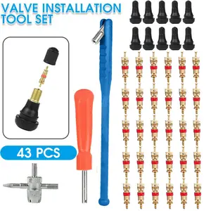 43PCS/set Valve Stem Puller Installer Tool Tire Snap Short Rubber Valve Core Remover