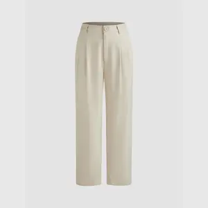Cider [size 2-10] Wool-blend Mid Rise Solid Cropped Tapered Trousers