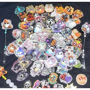 30pcs Random Cute Halloween Acrylic Flatback for Halloween Gifts DIY Craft