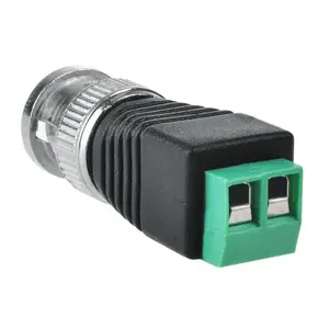 Male Coax CAT5 Coaxial BNC Cable Connector adapter Camera CCTV Video Balun Green
