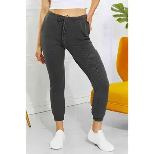 Blumin Apparel Full Size Easy Living Ribbed Joggers