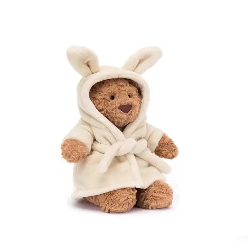 Jellycat Bartholomew Bear ‘Bathrobe’ Plush Toy, Soft Stuffed Animal, Cute and Cuddly Gift for Kids, Babies, Collectors, Home Decor, Fun Plush Toy, Keychain