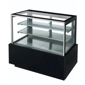Dukers DDM48R 48" Straight Glass Refrigerated Cake Showcase Kitchen Stainless