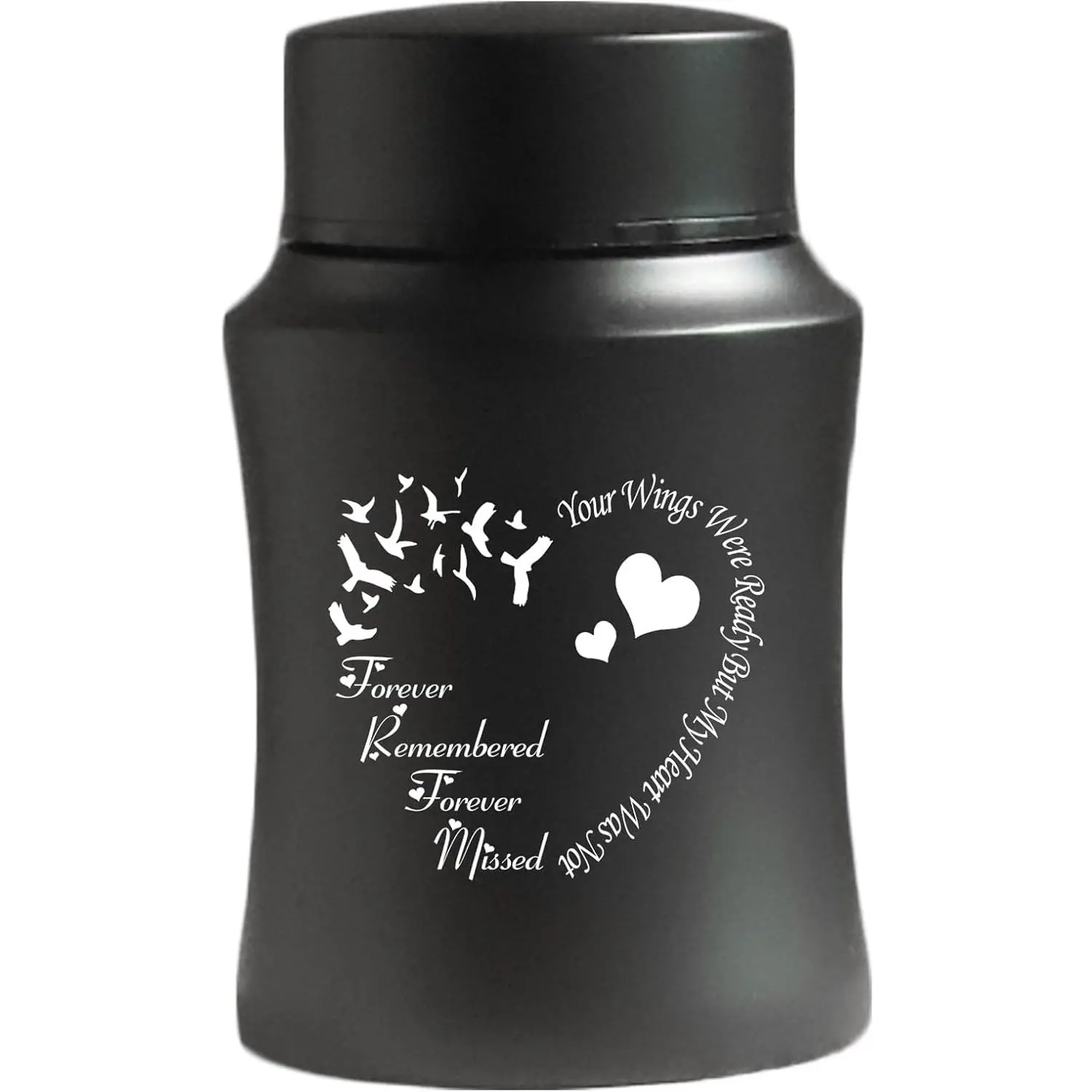 4.5 Inches Small Urn for Human Ashes Small Keepsake Urn Heart Pattern Memorial Ashes ContainerStainless Steel Mini Cremation Urn
