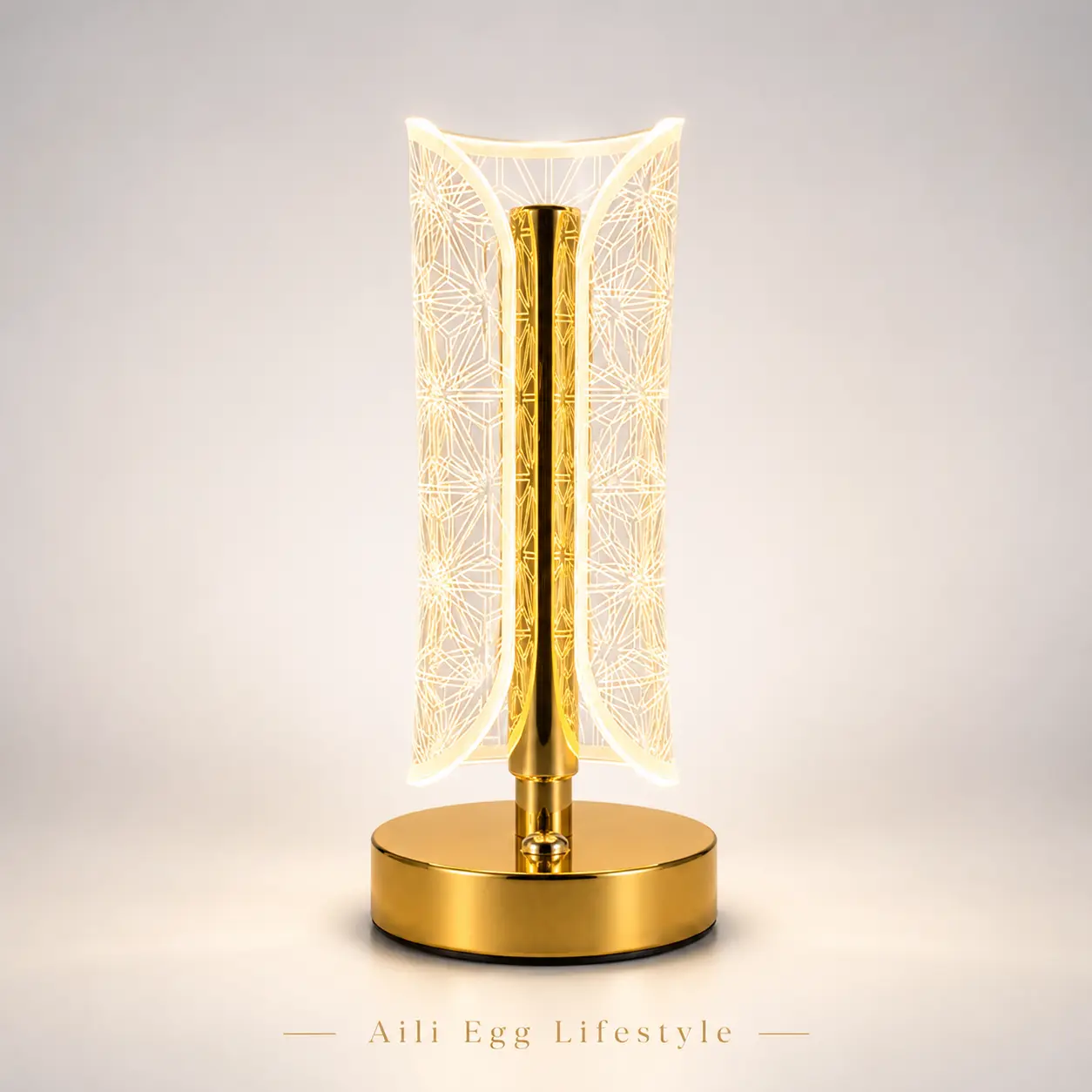 Crystal Table Lamp, Luxury LED Night Light with 3 Color Modes, Modern Decorative Lamp for Bedroom & Home Decor