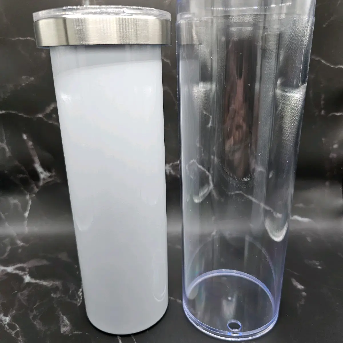 20oz Sublimation Snowglobe Tumbler